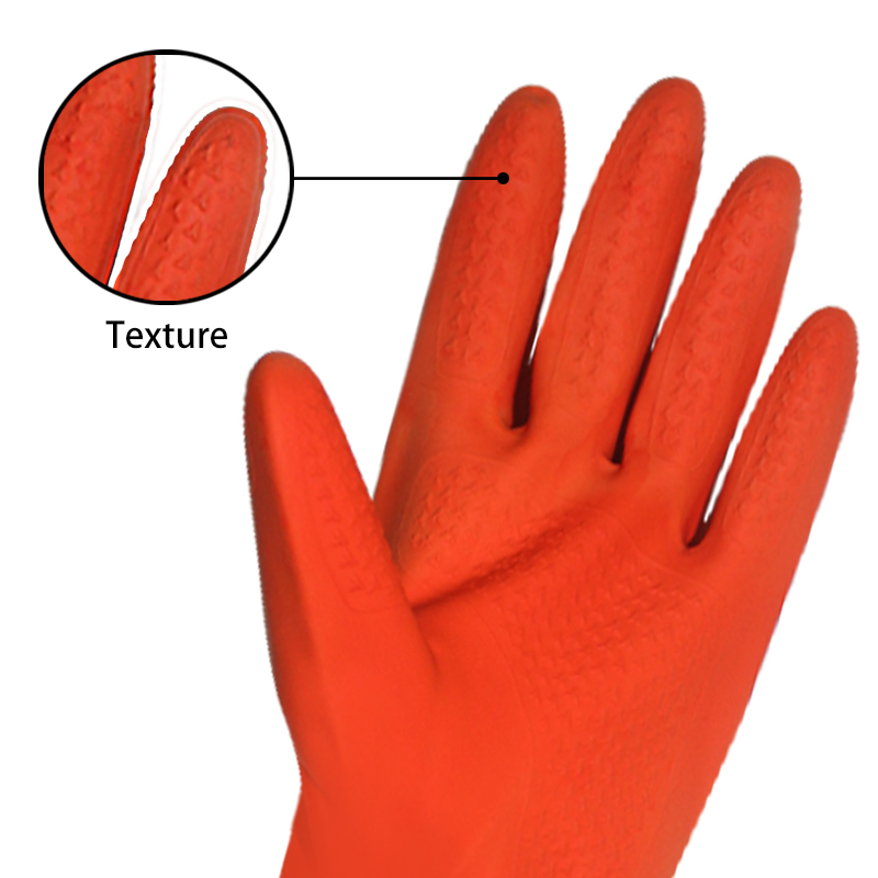 Су үткәрми торган чистарту өчен 3 төсле Латекс хуҗалык перчаткалары (1)