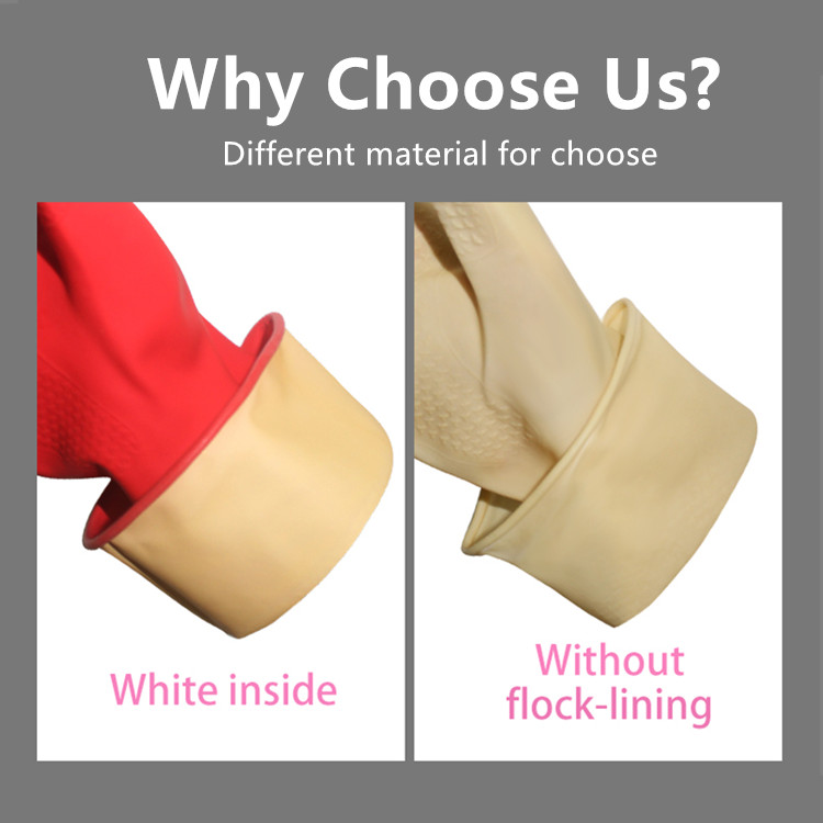 3 цвета латексные бытовые перчатки для очистки водонепроницаемый