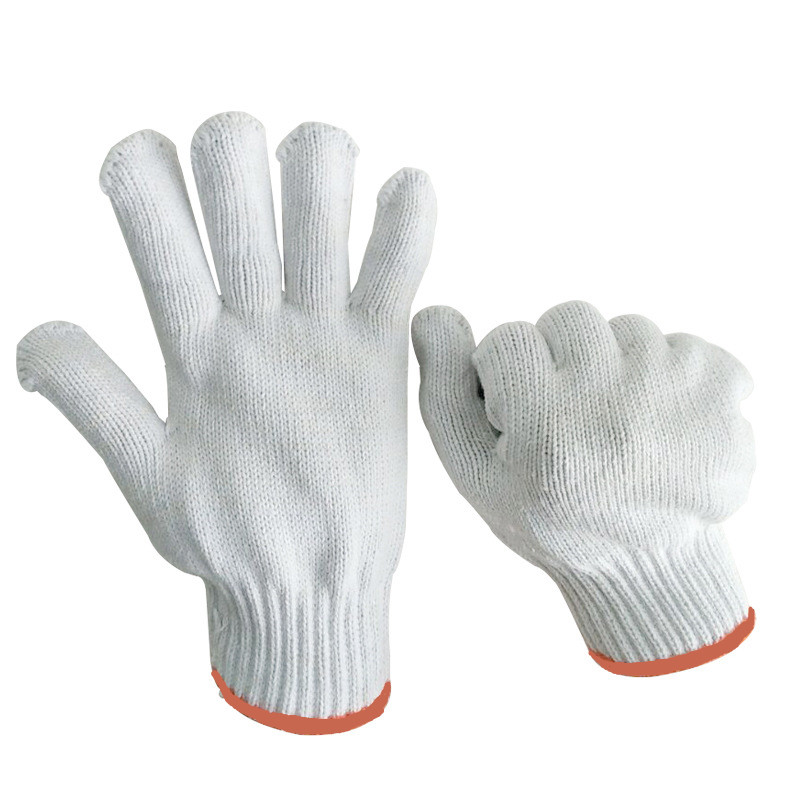 Luvas duradeiras de algodón branco de alta calidade (3)