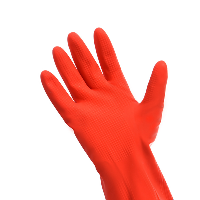 Heißer verkauf 68 cm rot pvc handschutz industriehandschuhe extra lang s ( (4)