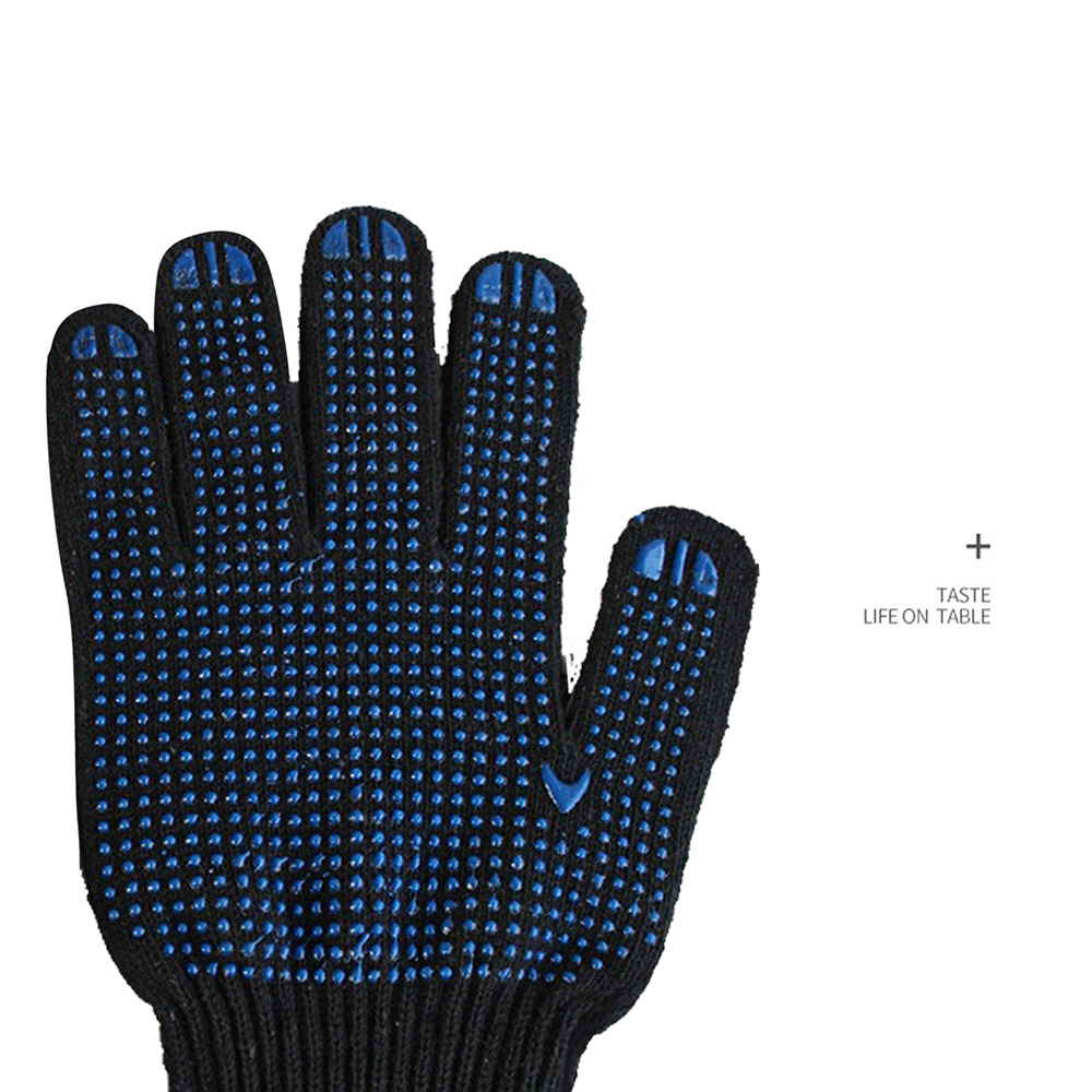 Pvc կետավոր տրիկոտաժե աշխատանքային արդյունաբերական հպման նեյլոնե ձեռնոցներ (2)