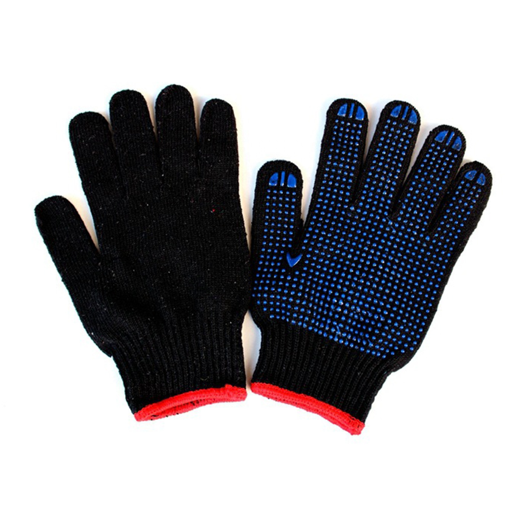 ПВЦ точки плетени трудови индустриски најлонски ракавици (3)