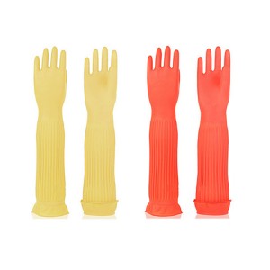 Factory Wholesale Kitchenware Good Quality Rubber Gloves 45cm Long Waterproof Latex Gloves Household Gloves for General Use