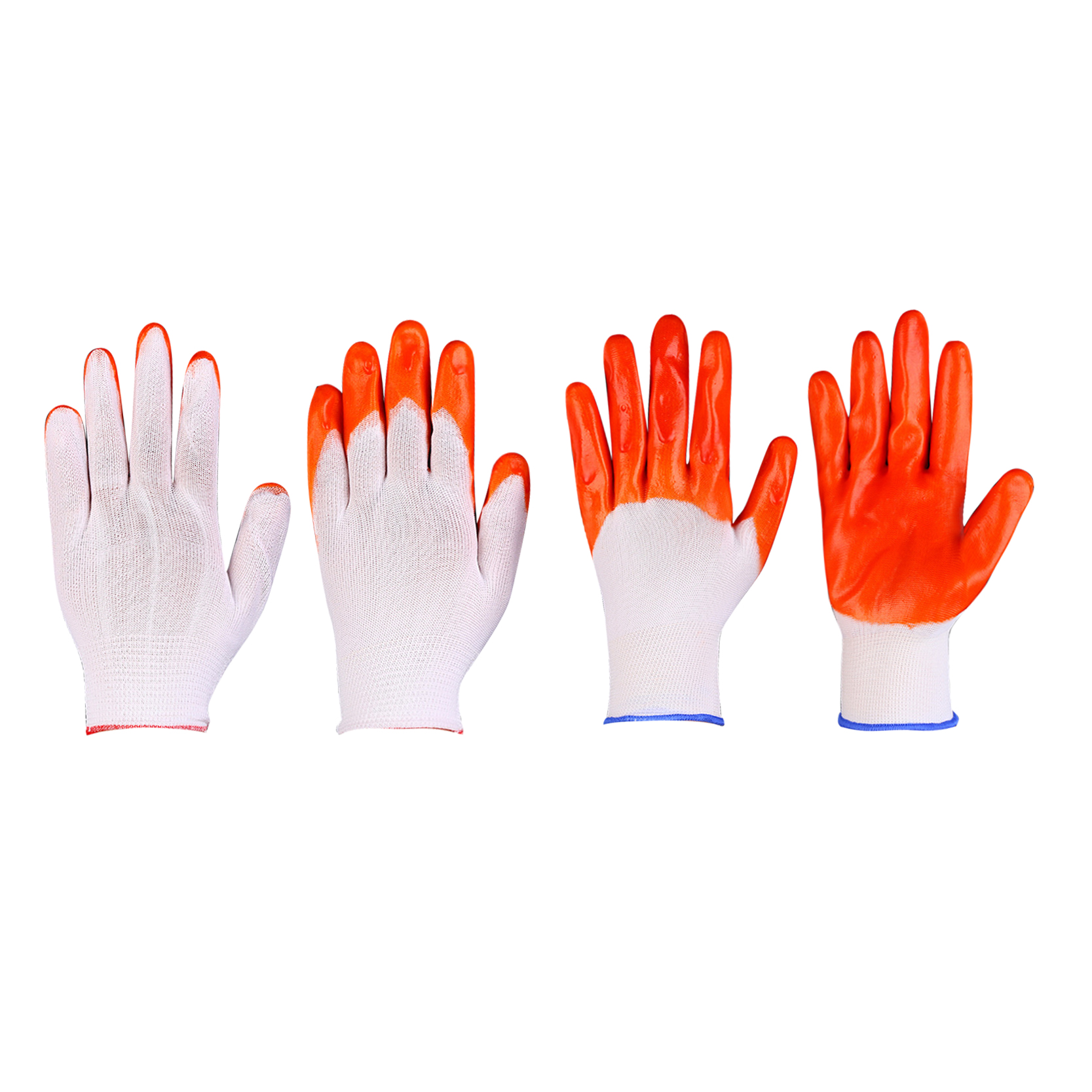 Reasonable price Coated Palm Gloves - Pvc Coated Orange Nylon Knitted Protective Safety Work Glove – Red Sunshine detail pictures