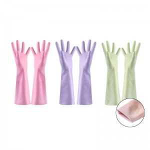 Winter Flocked Warm Latex Household Gloves Rubber Thick Industrial/Gardening/Working Hand Gloves