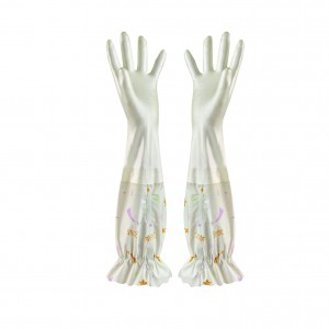 Plush Flock Lined Household Waterproof Pvc Rubber Cover for Cleaning Gloves