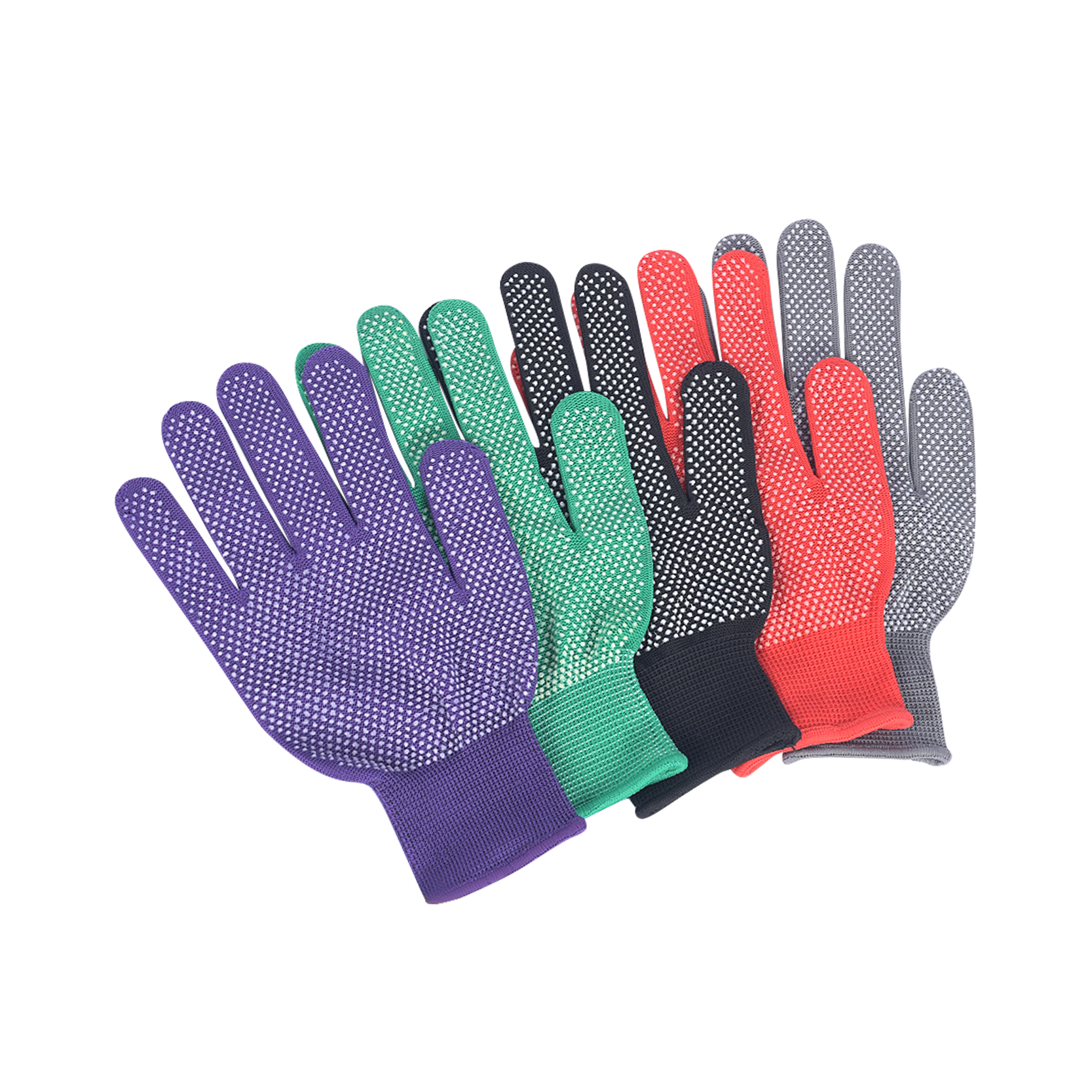 Bottom price Cotton Gloves For Industrial Use - Widely Used Light Industry Black Knitted Cotton Double 2 Sided Blue Pvc Dotted Safety Work Hand Gloves – Red Sunshine detail pictures