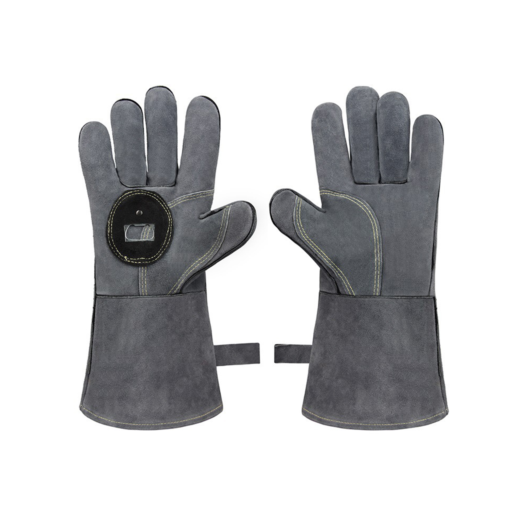 PriceList for Industrial Leather Work Gloves – Heat Fire Resistant Mitts Oven Grill Fireplace Welder Bbq Gloves Heat Resistant Leather Work Safety Gloves with Bottle Opener – Red Sunshine detail pictures