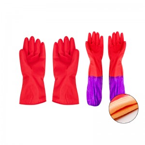 Manufactur standard Safety Gloves -
 Kitchen Latex Cleaning Gloves With Warm Lining Household Thickening Large Waterproof Dishwashing Rubber Gloves – Red Sunshine