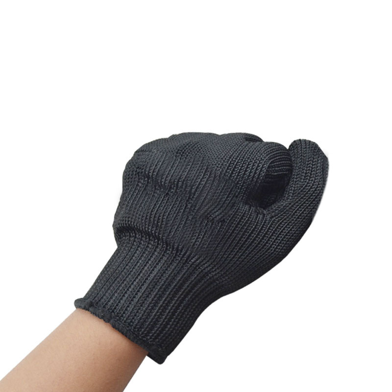 2021 High quality Anti Cut Gloves Level 5 - Level 5 Protection Anti-slip Black Stainless Steel Wire Mesh Cut Resistant Gloves – Red Sunshine detail pictures