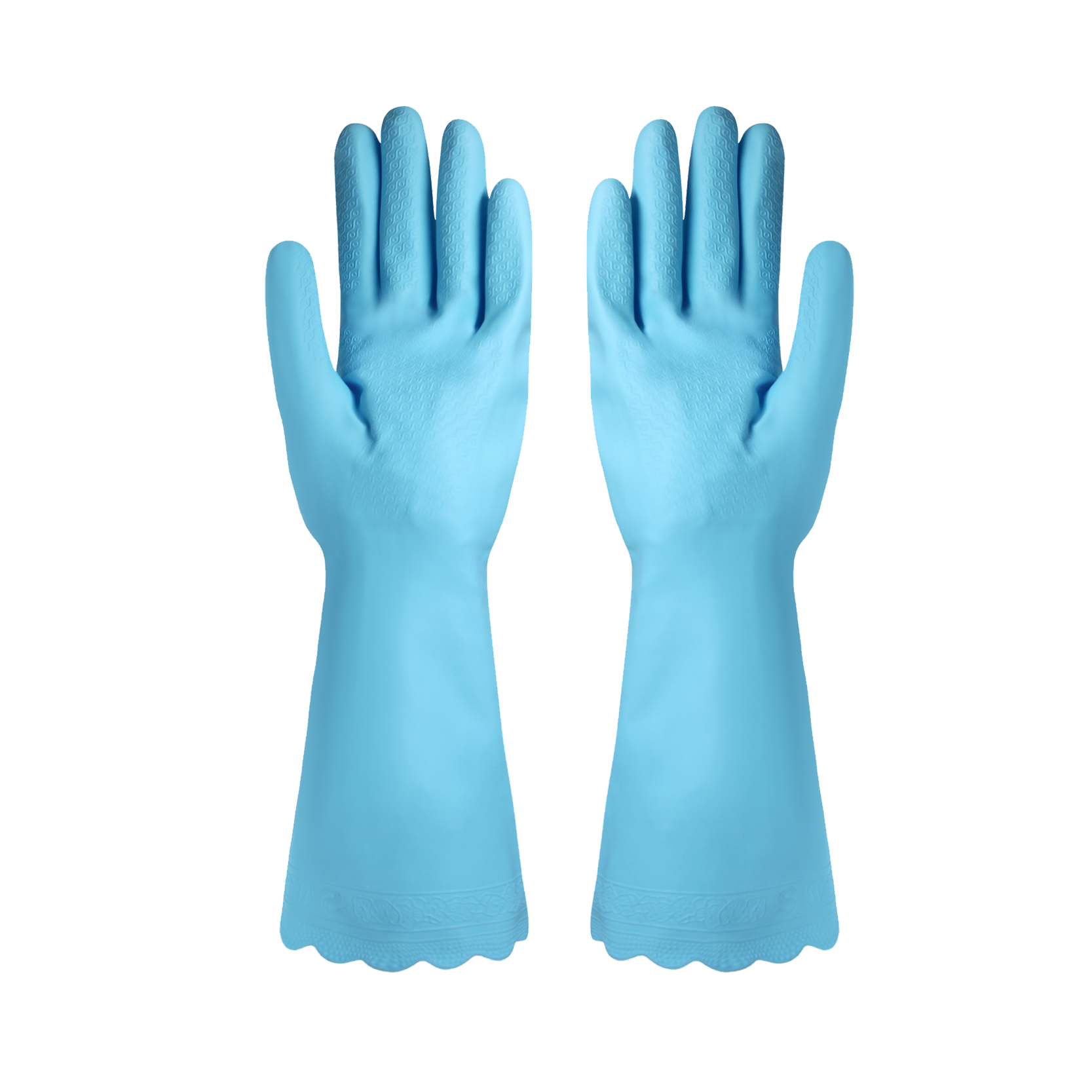 2021 China New Design Pvc Gloves Safe For Food Handling – PVC Dishwashing Cleaning Gloves, Skin-Friendly, Reusable Kitchen Gloves with Cotton Flocked Liner, Non-Slip – Red Sunshine detail pictures