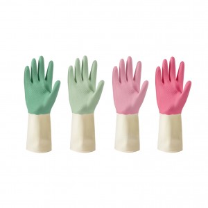Rubber Gloves Latex Kitchen Cleaning Gloves Waterproof Non-slip Dishwashing Household Gloves