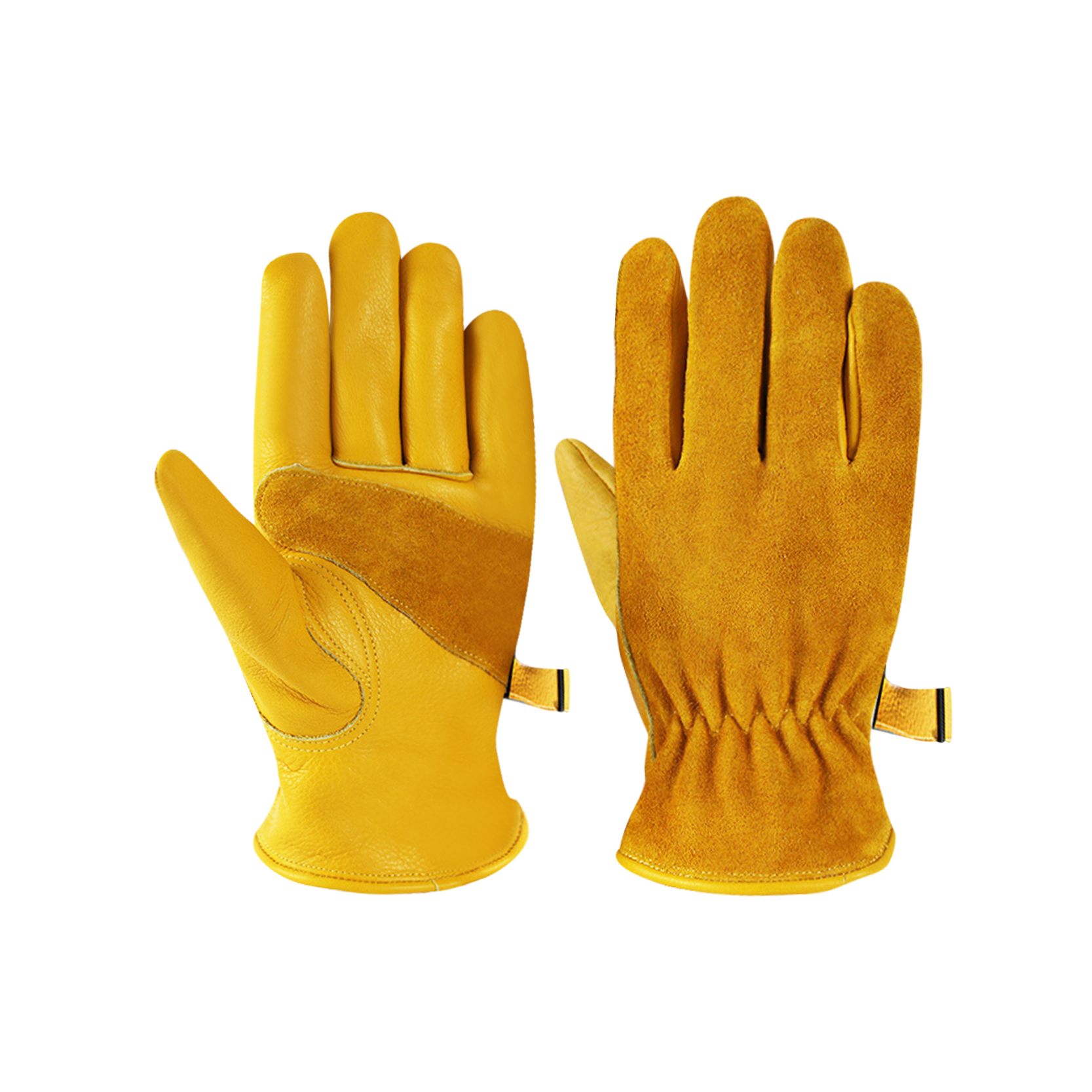 Best quality Goatskin Leather Gloves - Cow Split Leather Work Gloves Driver Gloves Multifunction Truck Warehouse Farm Men Women Outdoor Work Gloves – Red Sunshine detail pictures
