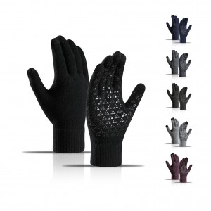 Factory wholesale Plain Cotton Gloves - Windproof Warm Knit Anti Slip Sports Touchscreen Texting Driving Cycling Touch Screen Winter Knitted Gloves – Red Sunshine