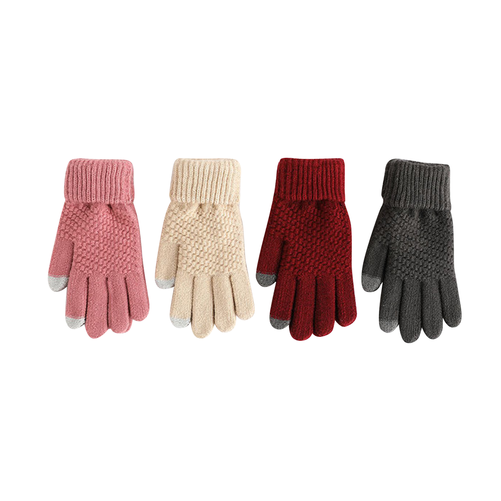 China wholesale Pvc Dotted Cotton Gloves - 2022 Winter Magic Gloves Touch Screen Women Men Warm Stretch Knitted Wool Mittens Acrylic Gloves – Red Sunshine detail pictures