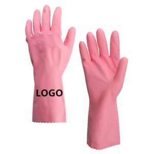 Multicolor Customized Logo Rubber Household Cleaning Dishwashing Industry Gloves