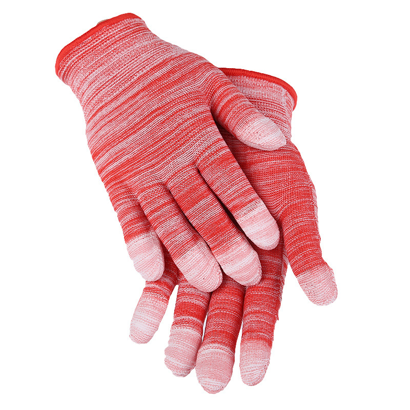 Factory wholesale Fully Coated Nitrile Gloves - Anti Static Gloves Top Fit Fingertip Carbon Fibers PU Coated ESD Safety Gloves – Red Sunshine detail pictures