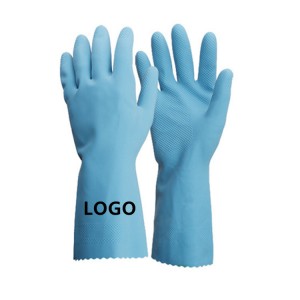 Multicolor Customized Logo Rubber Household Cleaning Dishwashing Industry Gloves
