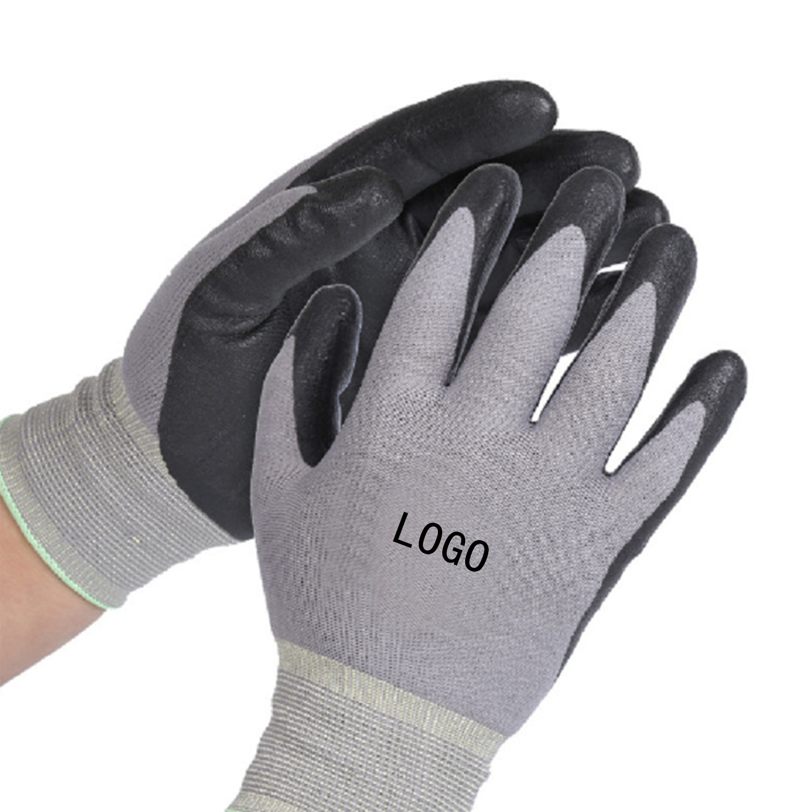 New Arrival China Rubber Coated Work Gloves - Nitrilo Luvas Hppe Fiber Knit Cut Resistant Work Safety Black Nitrile Coated Gloves – Red Sunshine detail pictures