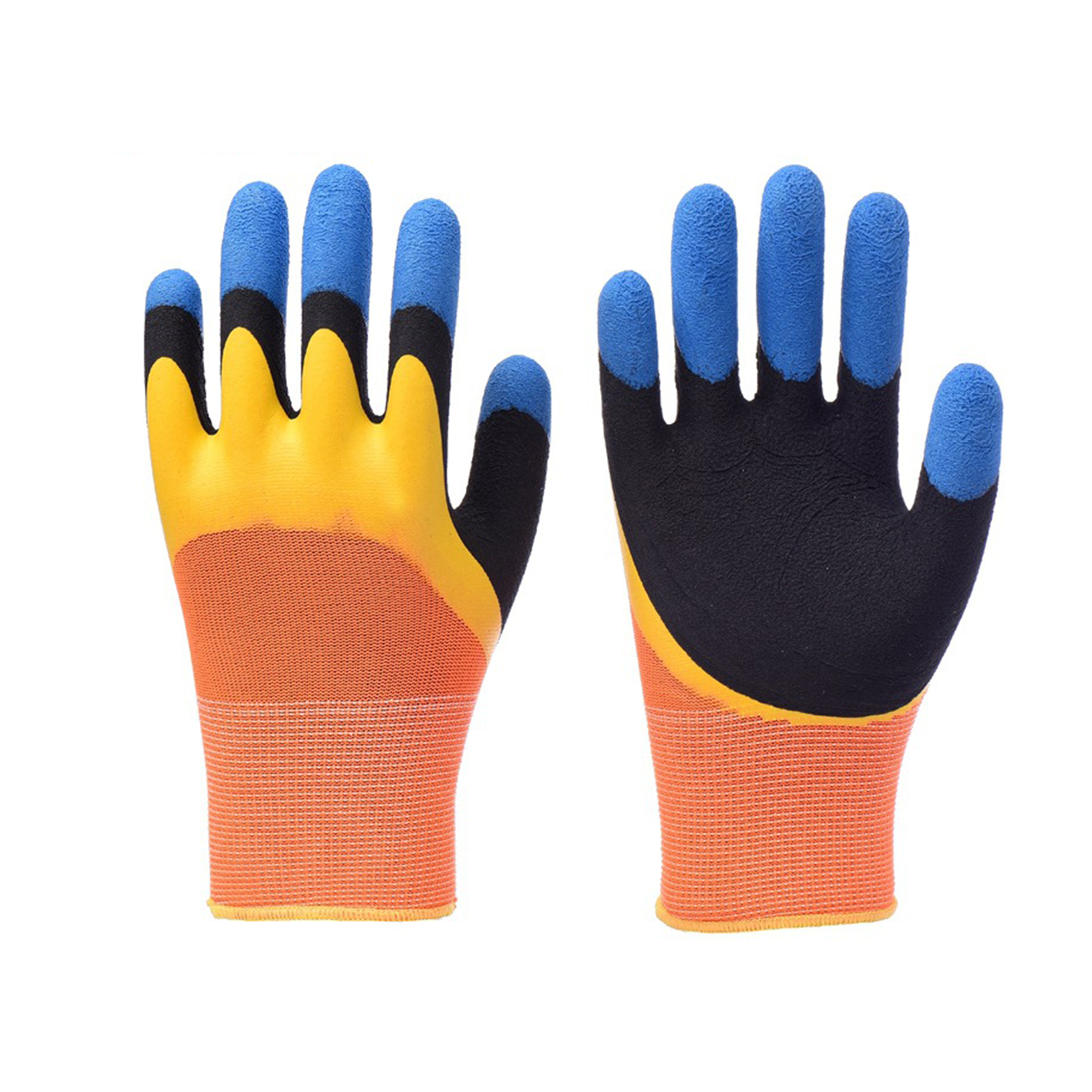 2021 China New Design Nitrile Or Pu Coated Gloves - High Quality Two-color Construction Site Wear-resistant Non-slip Dipped Safety Work Glove – Red Sunshine detail pictures