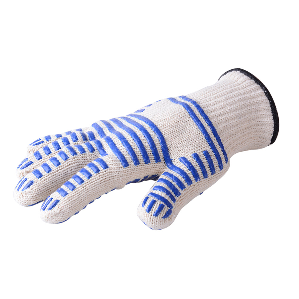 2021 wholesale price Cotton Work Gloves - Knit Gloves with Blue Blocks on Two Sides Pvc Dots Knitted Cotton Polyester Gloves for General Purpose – Red Sunshine detail pictures