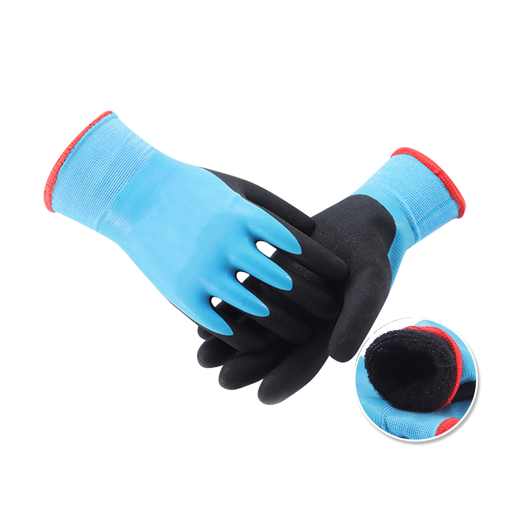 China wholesale Pvc Coated Gloves - Cold Weather Outdoor Work Gloves, Winter Driving Gloves, Micro-Foam Latex Double Coated, heavy Duty – Red Sunshine detail pictures