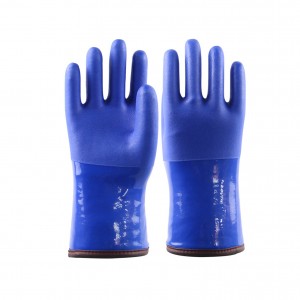 Heavy Duty PVC Coated Work Gloves Chemical & Liquid Resistant Industry Gloves