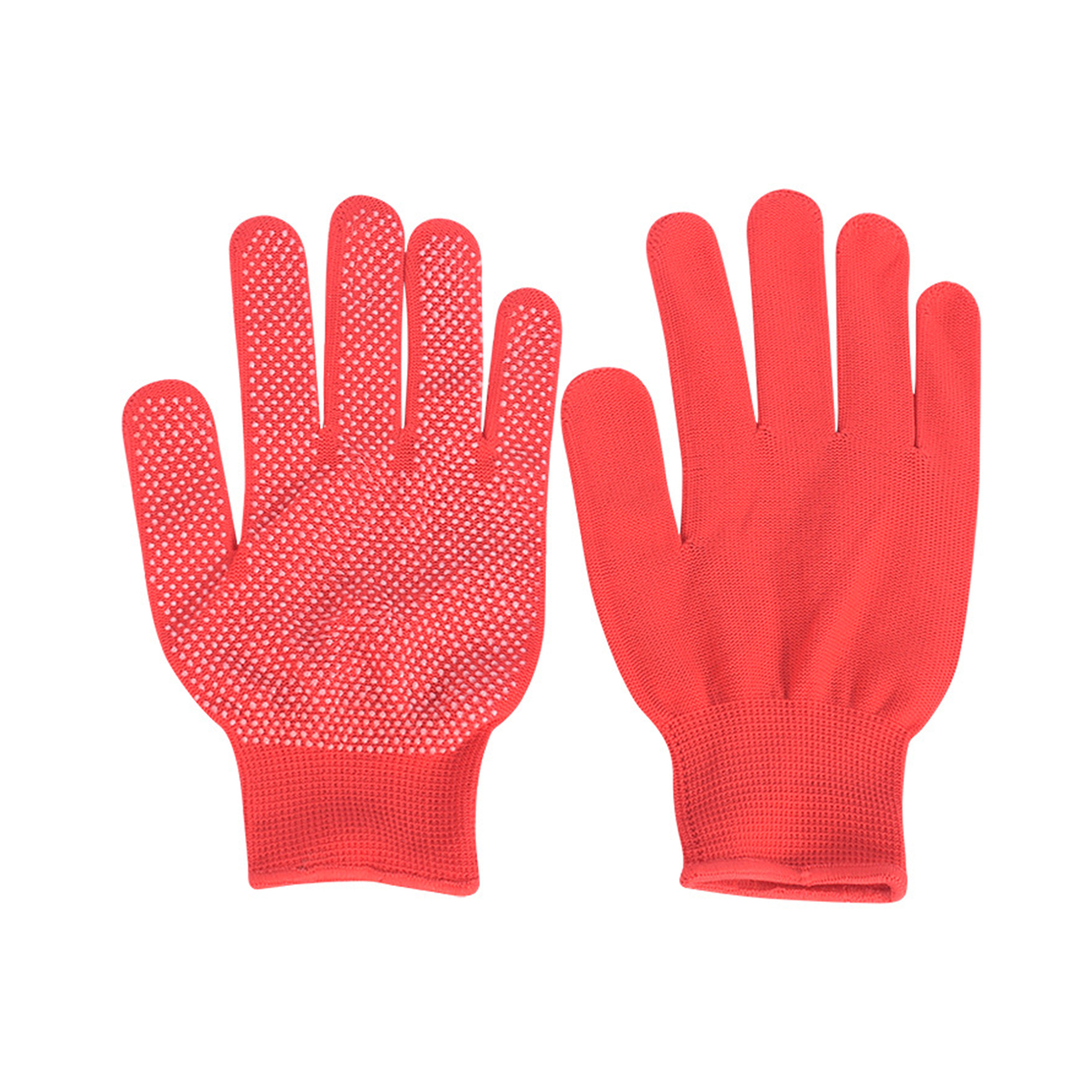Bottom price Cotton Gloves For Industrial Use - Widely Used Light Industry Black Knitted Cotton Double 2 Sided Blue Pvc Dotted Safety Work Hand Gloves – Red Sunshine detail pictures