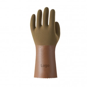 Nitrile Triple Coating Chemical Gloves Industrial Impregnated Velvet Foaming Gloves Acid And Alkali Resistant Corrosion And Oil Resistant Industrial Protective Gloves