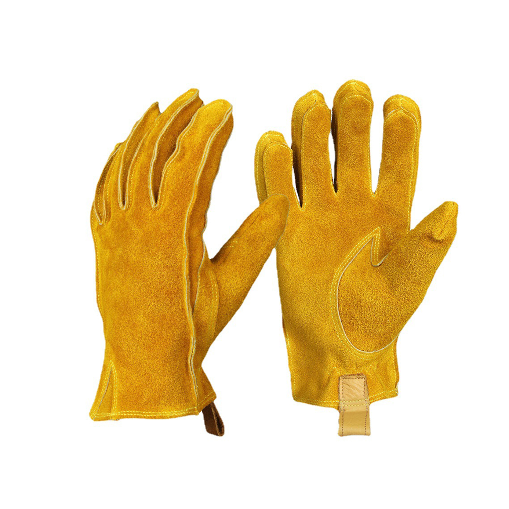 Factory wholesale Heavy Duty Leather Work Gloves - OEM Cowhide Work Gloves Leather Gardening Driver Motorcycle General Industrial Mining Safety Protection Leather Gloves – Red Sunshine detail pictures