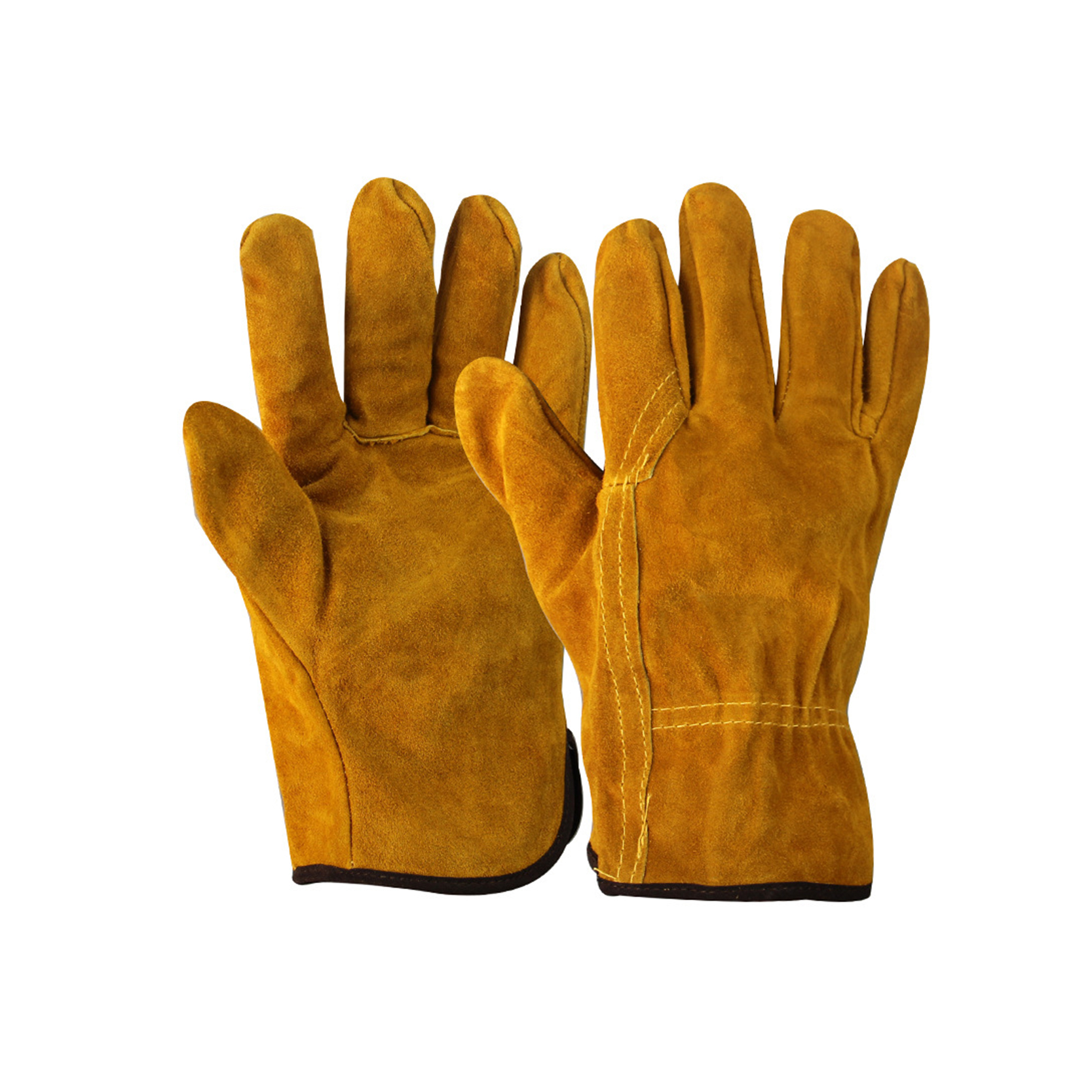 Chinese wholesale Leather Gardening Gloves - Men’s Reinforced Cowhide Leather Work Gloves Welding Gloves – Red Sunshine detail pictures