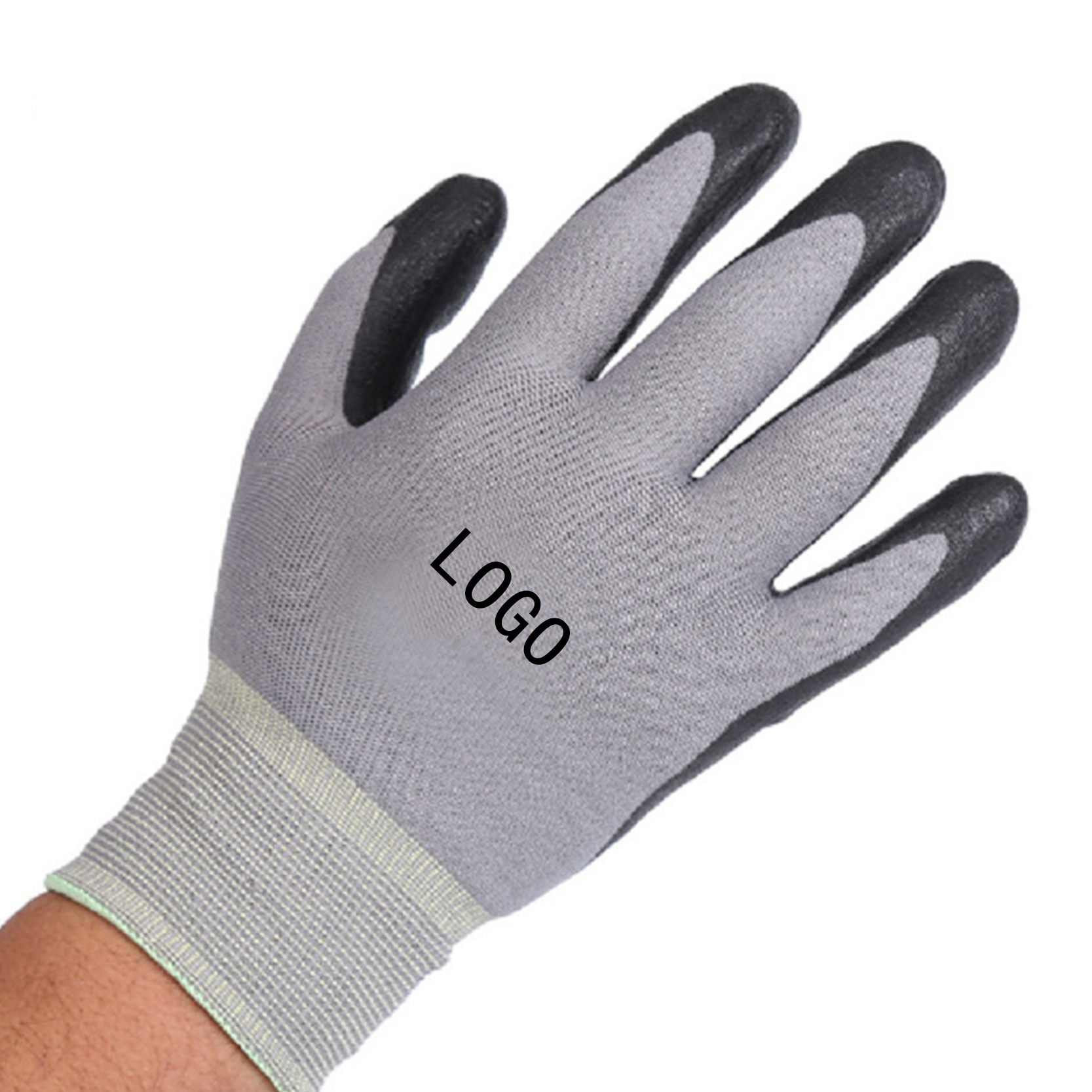 New Arrival China Rubber Coated Work Gloves - Nitrilo Luvas Hppe Fiber Knit Cut Resistant Work Safety Black Nitrile Coated Gloves – Red Sunshine detail pictures