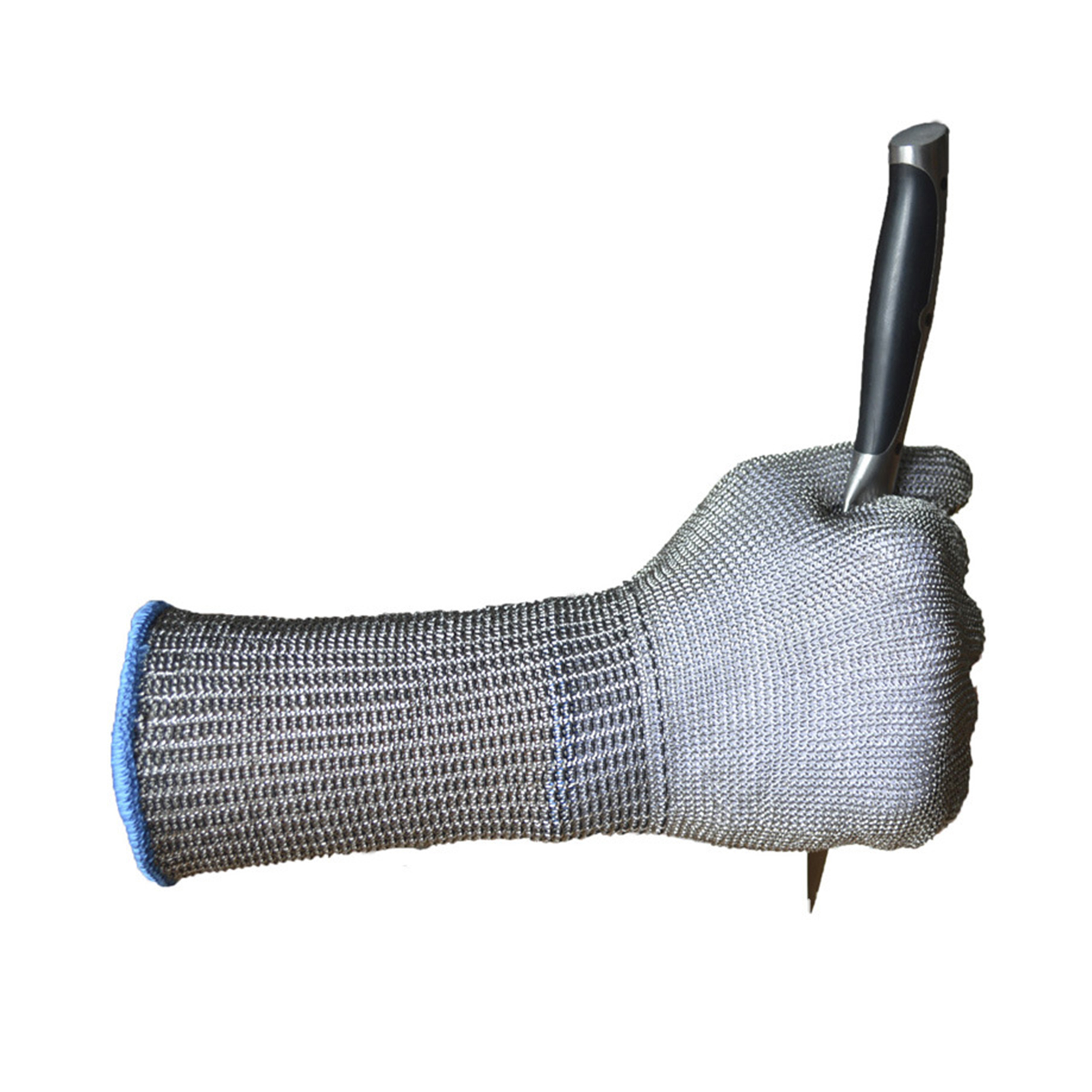 2021 Good Quality Cut Resistant Safety Gloves - Butcher Guantes De Acero Long Cuff Stainless Steel Wire Metal Mesh Gloves – Red Sunshine detail pictures