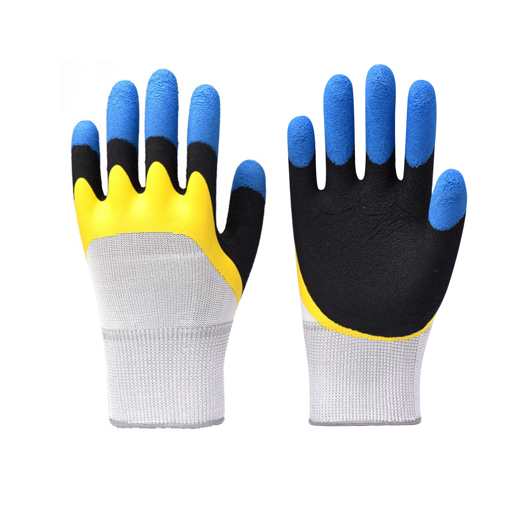 2021 China New Design Nitrile Or Pu Coated Gloves - High Quality Two-color Construction Site Wear-resistant Non-slip Dipped Safety Work Glove – Red Sunshine detail pictures
