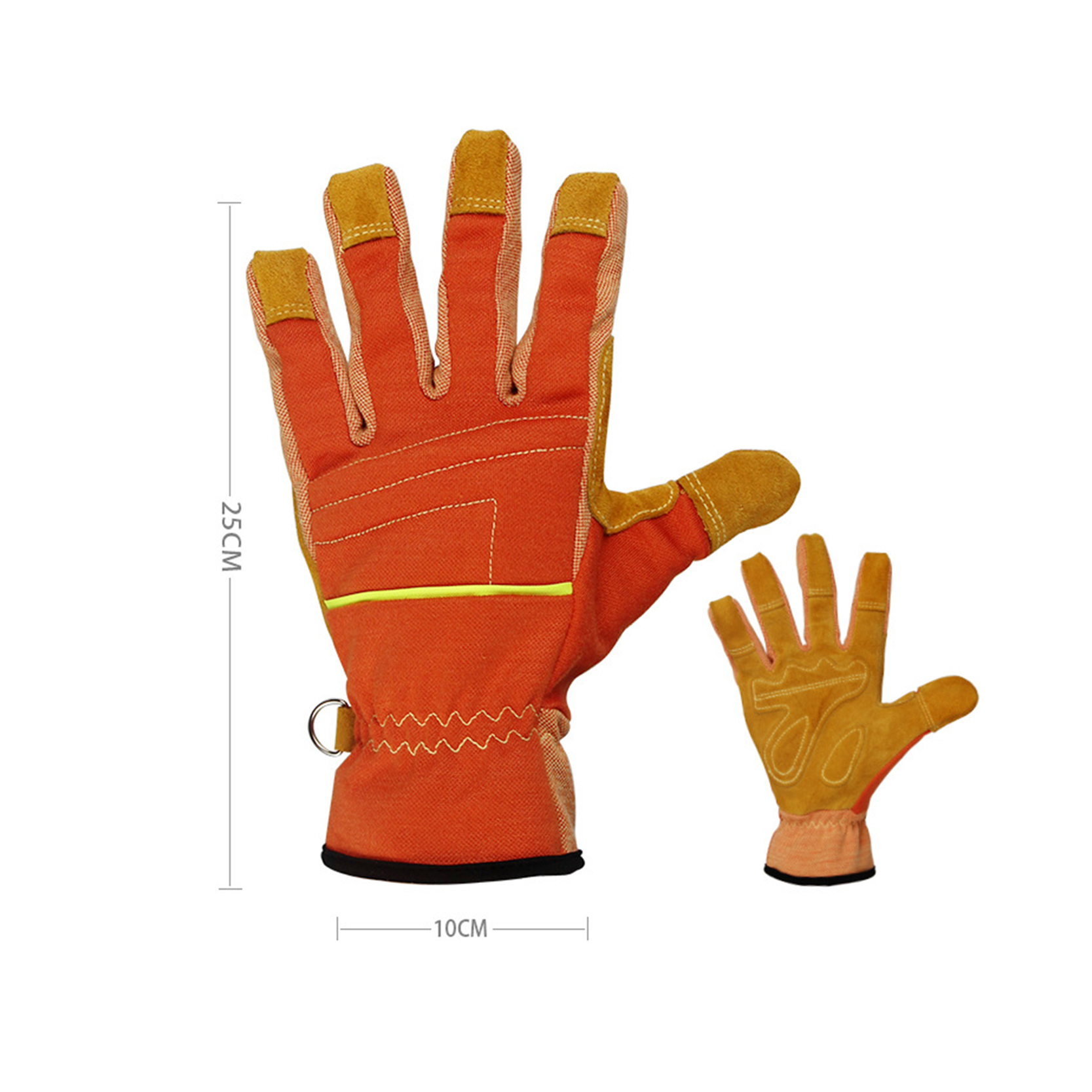 OEM/ODM China Yellow Leather Gloves - General Utility Work Gloves, Men Women Leather Gardening Welding Gloves Thickened Fire Rescue Gloves – Red Sunshine detail pictures
