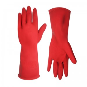 Wholesale Triangular Texture Non-Slip 3 Colors Multifunctional Washing Latex Household Gloves for Cleaning Waterproof