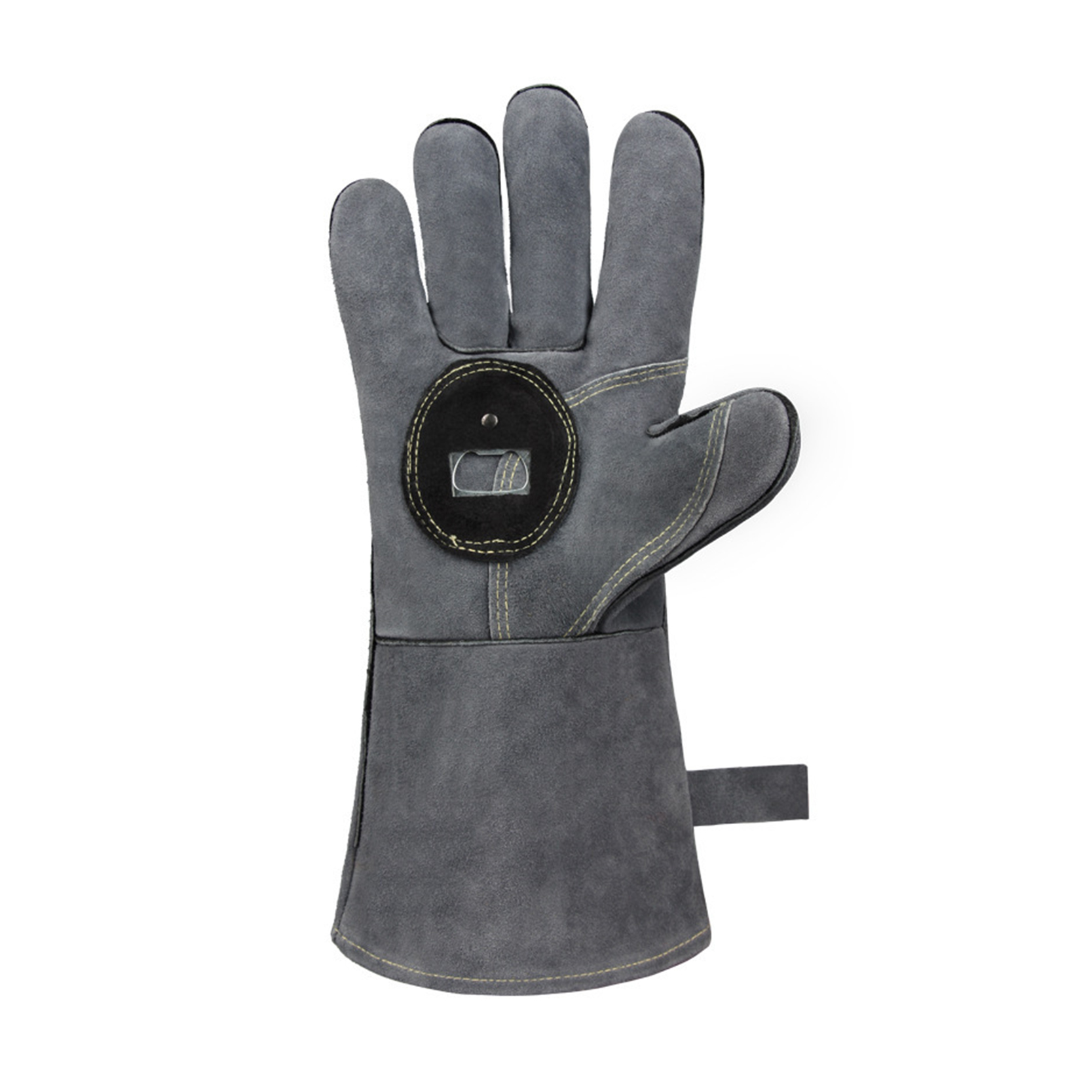 PriceList for Industrial Leather Work Gloves – Heat Fire Resistant Mitts Oven Grill Fireplace Welder Bbq Gloves Heat Resistant Leather Work Safety Gloves with Bottle Opener – Red Sunshine detail pictures