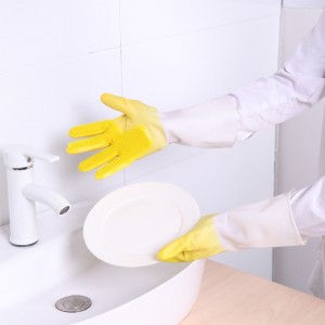 Home Silicone Washing Cleaning Gloves Gardening Kitchen Dish Food Grade Household Cleaning Dishwashing Gloves