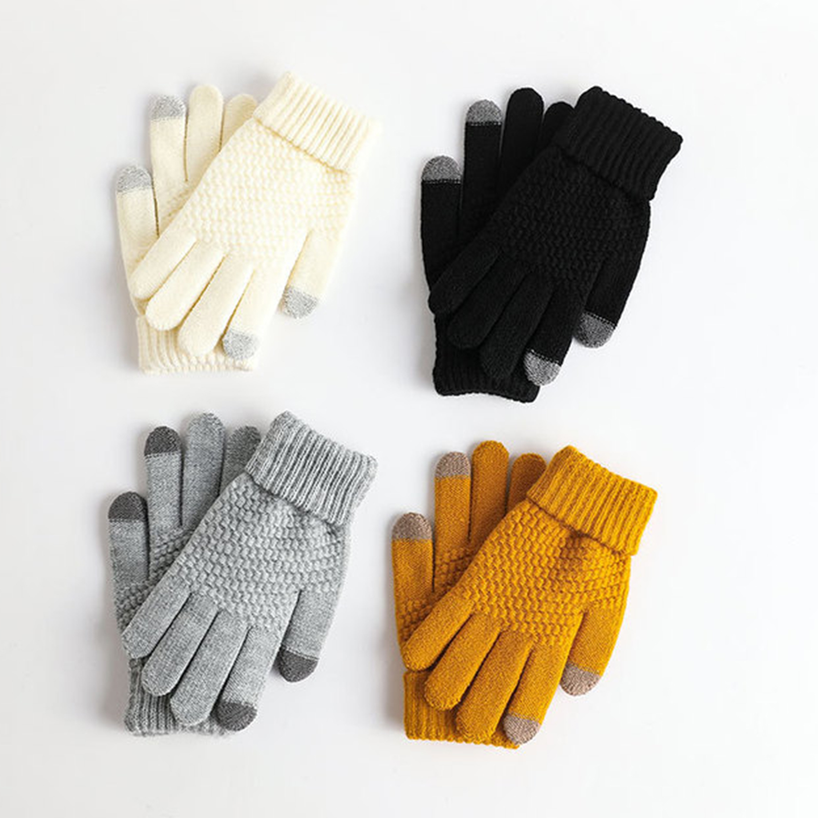 Factory Supply Buy Cotton Gloves Online - 2021 Winter Magic Gloves Touch Screen Women Men Warm Stretch Knitted Wool Mittens Acrylic Gloves – Red Sunshine detail pictures
