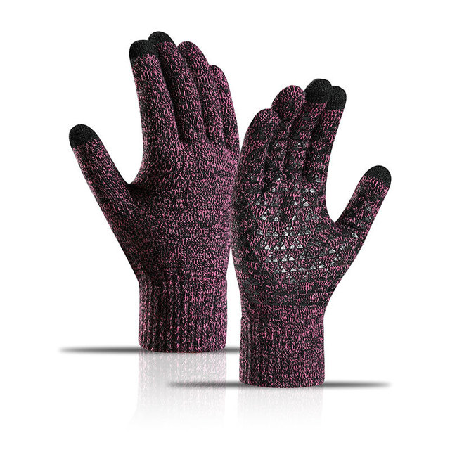 Low price for Cheap Cotton Work Gloves - Windproof Warm Knit Anti Slip Sports Touchscreen Texting Driving Cycling Touch Screen Winter Knitted Gloves – Red Sunshine detail pictures
