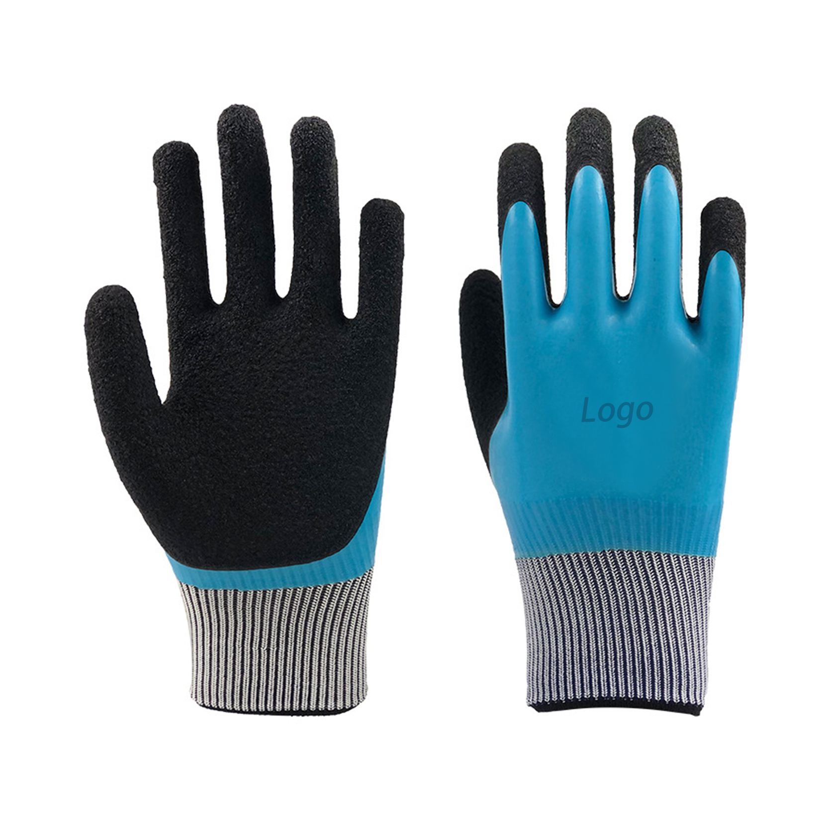 New Arrival China Rubber Coated Work Gloves - Rubber Gloves Shell Homemade Black Latex Coated Crinkle Safety Work Gloves Personal Protective Equipment – Red Sunshine detail pictures
