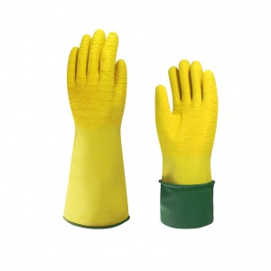Mechanical Protection Safety Working Latex Gloves Heavy Duty Safety Rubber Industry Gloves