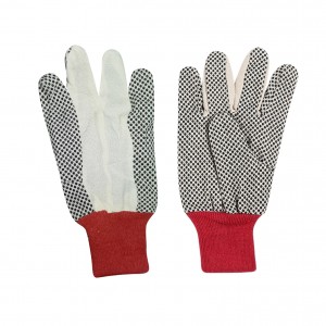 Best quality Mens Black Cotton Gloves - Red & White PVC Dotted Drill Canvas Gloves Wrist Work Gloves Hand Protection Knitted Gloves Cotton & Poly Cotton Fabric all Sizes – Red Sunshine