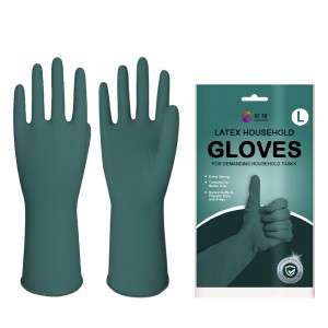 Colorful Reusable Waterproof Household Dishwashing Cleaning Rubber Gloves Non-Slip Kitchen Glove