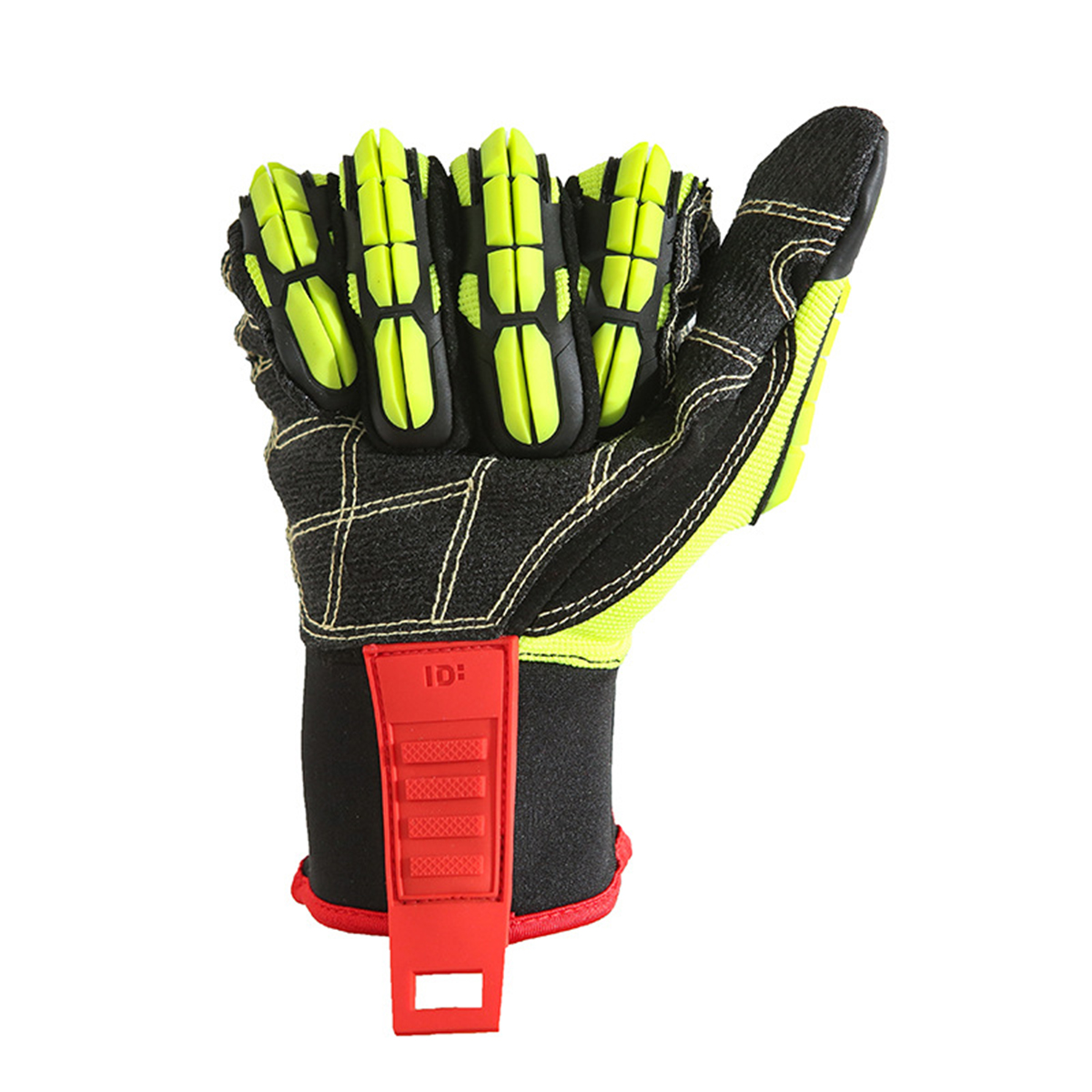 Hot New Products Cut Resistant Anti Impact Gloves - Mechanics Gloves TPR Protectors on the Back of the Hands Work Gloves – Red Sunshine detail pictures