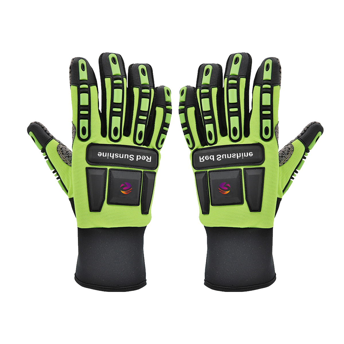 China wholesale Best Anti Cut Gloves - High quality Silicone Coated Palm Impact resistant Gloves TPR Work Mechanic Safety Gloves oil and gas gloves – Red Sunshine detail pictures