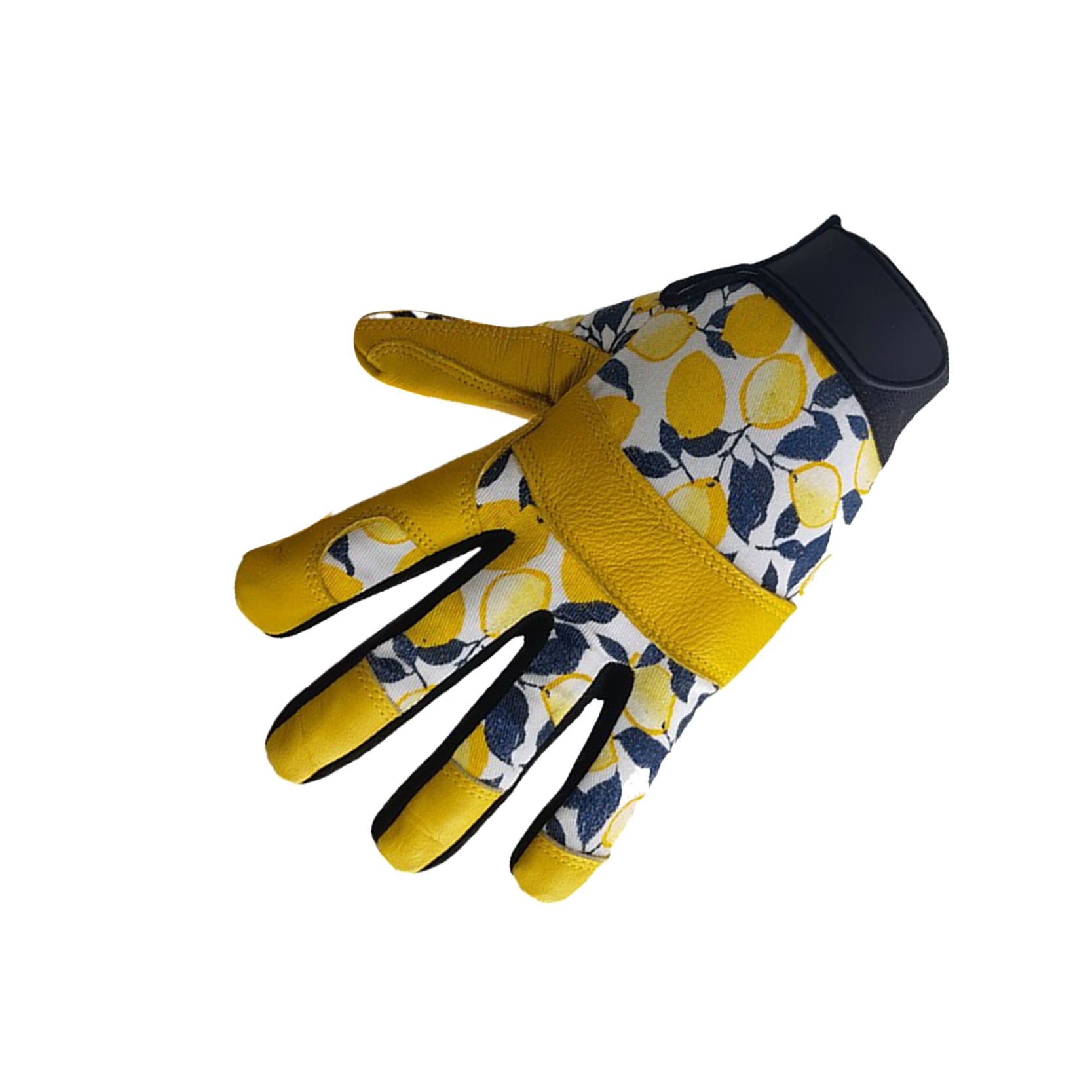 OEM/ODM China Yellow Leather Gloves - Oem Yellow Gardening Leather Work Hand Protector Gloves In Bulk Vintage Logo Printing For Construction Worker – Red Sunshine detail pictures