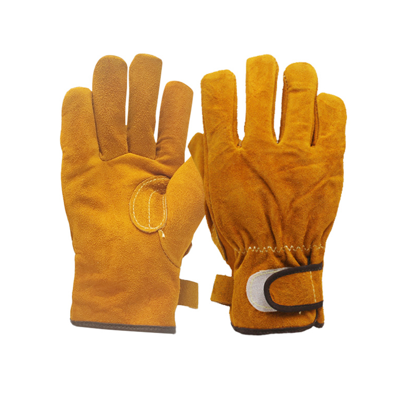 Chinese wholesale Leather Gardening Gloves - Men’s Heavy Duty Leather Ranching & Fencer Gloves | Durable Abrasion & Water-Resistant – Red Sunshine detail pictures