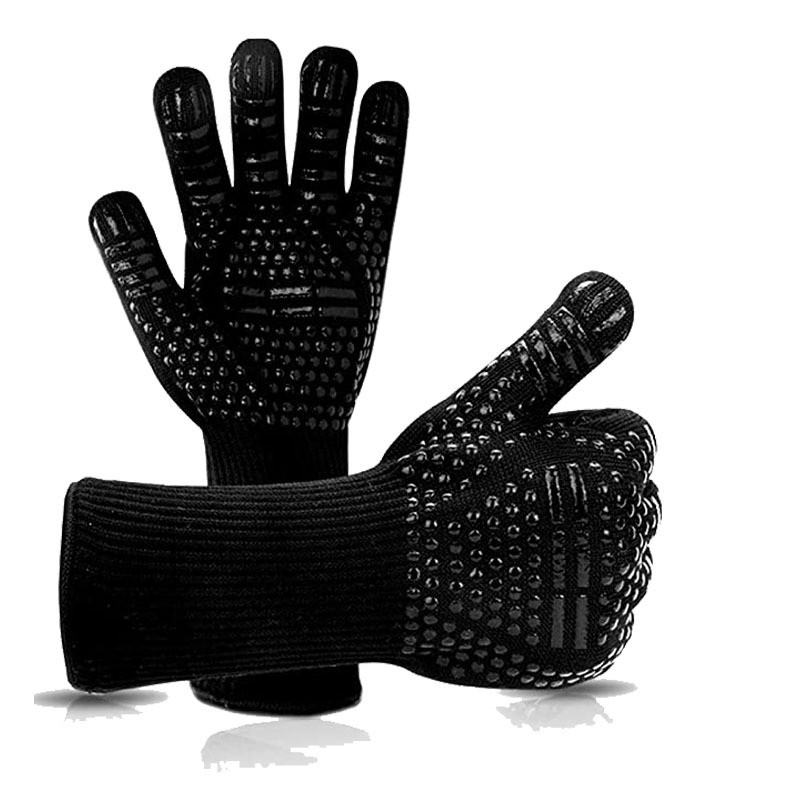 OEM/ODM China Cotton Palm Impact Gloves - BBQ Gloves, 1472°F Heat Resistant Grilling Gloves Silicone Non-Slip Oven Gloves Long Kitchen Gloves for Barbecue, Cooking, Baking, Cutting – Red Sunshine detail pictures