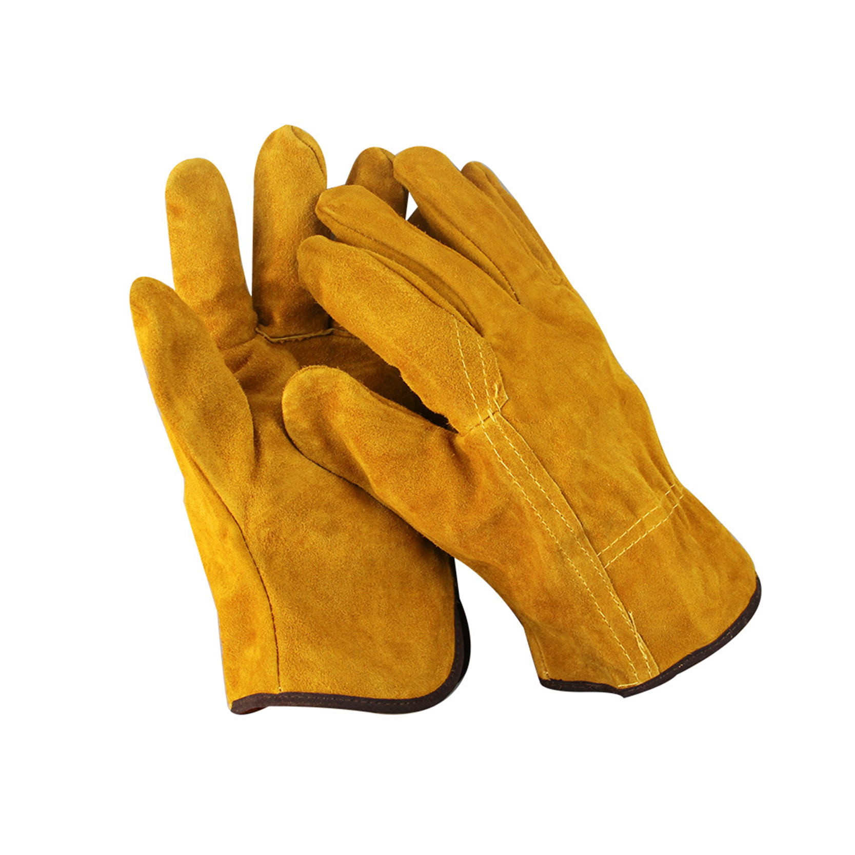 Chinese wholesale Leather Gardening Gloves - Men’s Reinforced Cowhide Leather Work Gloves Welding Gloves – Red Sunshine detail pictures